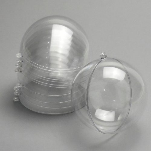 Suport cadou sfera separabila plastic 10cm 5buc/pachet