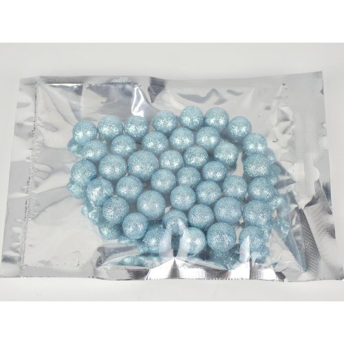 Polystyrene ball with large glitter - COUNTRY BLUE