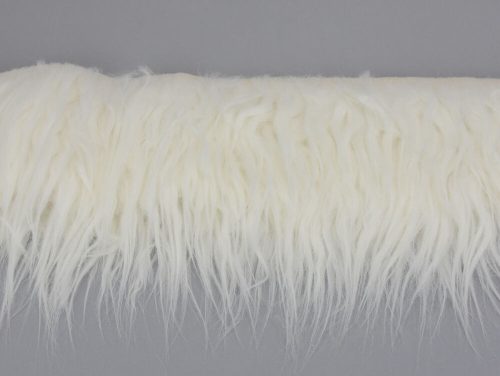 Fuzzy white artificial white 10cm x 1,8 metri