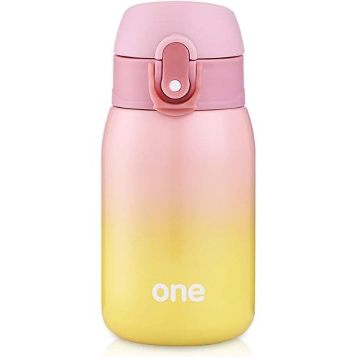 Mini butelka na wodę ONEISALL (żółto-różowa)