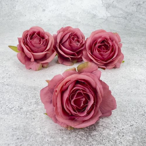 Rose head - dark pink 4pcs/cs