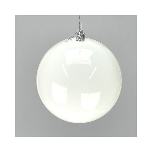 Weißer, dekorierbarer Kunststoffball, 12 cm