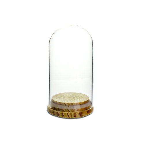 Glasschirm mit Holzsockel 6,5*12cm