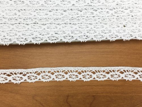 White cotton lace 1.5 cm wide