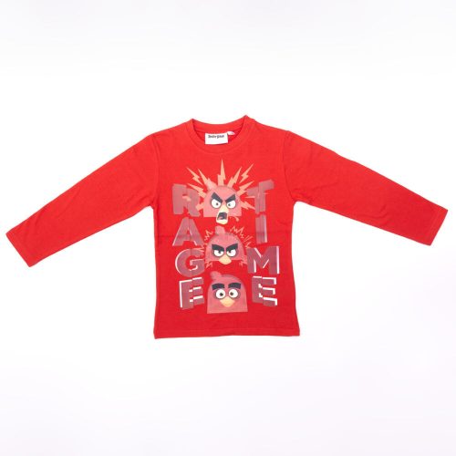 Angry Birds Langarm-T-Shirt für Jungen – Baumwoll-T-Shirt – Rot_140