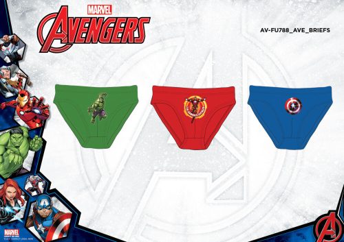 Avengers 3-teilige Jungen-Baumwollunterwäsche – 110-116