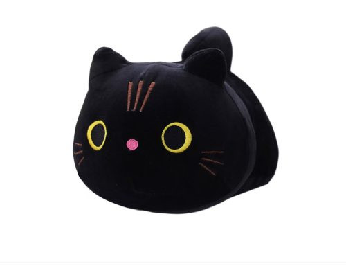 Short kitten, black, 10 cm