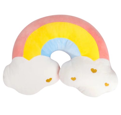 Children's travel pillow, neck pillow, rainbow-shaped travel pillow, cotton