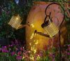 Solar garden watering can decoration