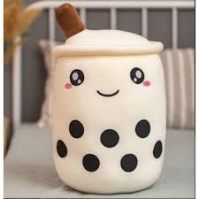 Bubble tea plüss, vajszínű, 35cm