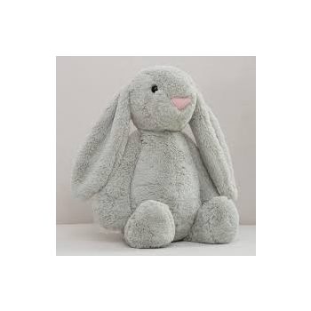 Plüss nyuszi, szürke, 30cm