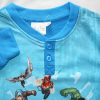 Long thin cotton children's pajamas - Avengers - with Iron Man pattern - Jersey - medium blue - 98