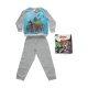 Long thin cotton children's pajamas - Avengers - group photo with pattern - Jersey - gray - 122