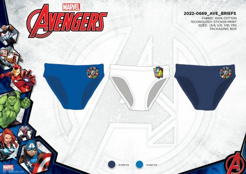 3-piece boy's cotton underwear - Avengers - 98-104