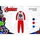 Winter cotton interlock children's pajamas - Avengers - red - 134