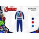 Zimowa bawełniana pijama dziecięca typu interlock - Avengers - granatowa - 140