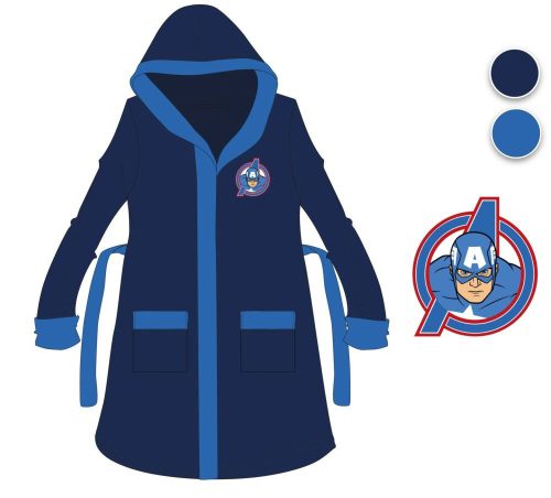 Avengers hooded cotton robe for children - dark blue - 98-104
