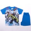 Kurzarm-Kinderpyjama aus Baumwolle – Avengers – Ultron – Mittelblau – 122