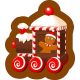 Mézeskalács vonat Gingy Karácsony formapárna, díszpárna 40x35 cm Velúr