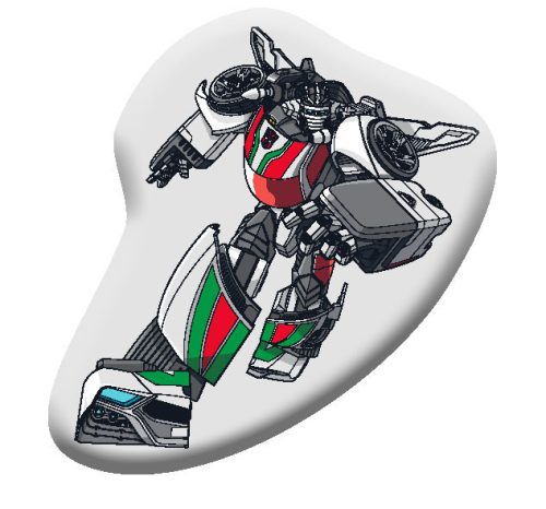 Transformers Autobot formapárna, díszpárna 41x34 cm Velúr