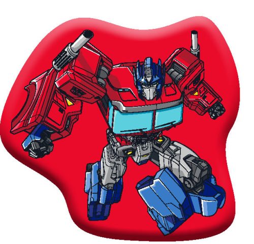 Transformers Red Autobot formapárna, díszpárna 39x42 cm Velúr