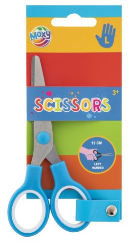 Kék Moxy balkezes olló 13 cm