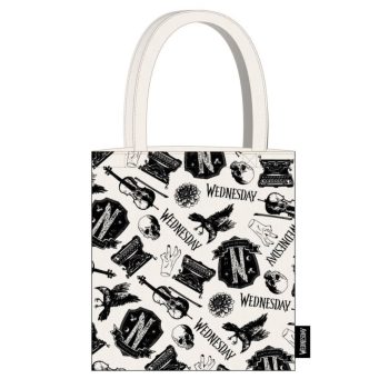 Wednesday Black shopping bag, bevásárlótáska 39 cm Wednesday Black shopping bag, bevásárlótáska 39 cm