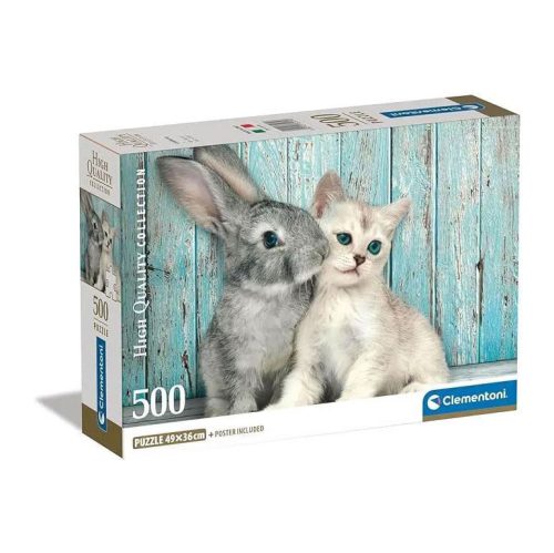 Állatos Cat & Bunny 500 db-os puzzle Clementoni