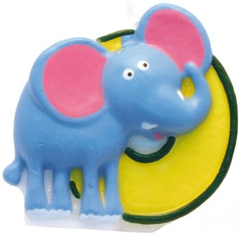 Szafari Elephant tortagyertya, számgyertya 0-ás Szafari Elephant tortagyertya, számgyertya 0-ás