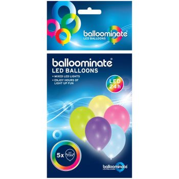 Világító LED Multicolor léggömb, lufi 5 db-os 11 inch (27,5 cm)   Világító LED Multicolor léggömb, lufi 5 db-os 11 inch (27,5 cm)