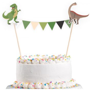 Dinoszaurusz Happy zászlófüzér tortára Dinoszaurusz Happy zászlófüzér tortára