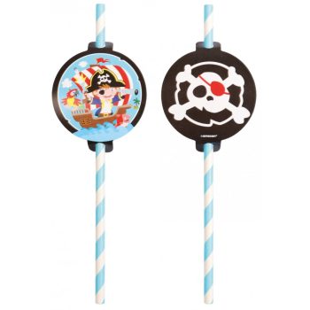 Kalóz Map papír szívószál, 8 db-os szett Kalóz Map papír szívószál, 8 db-os szett