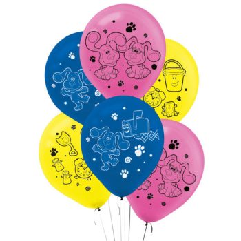 Azúrkék nyomok Fun léggömb, lufi 6 db-os 11 inch (27,5 cm)   Azúrkék nyomok Fun léggömb, lufi 6 db-os 11 inch (27,5 cm)