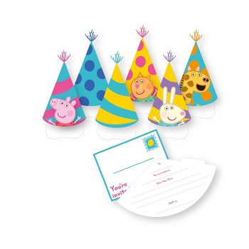 Peppa malac Celebration party meghívó 6 db-os Peppa malac Celebration party meghívó 6 db-os