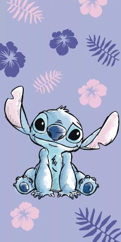 Disney Lilo és Stitch, A csillagkutya Purple fürdőlepedő, strand törölköző 70*140cm