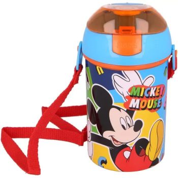 Disney Mickey Color Flow műanyag szívószálas kulacs akasztóval 450 ml   Disney Mickey Color Flow műanyag szívószálas kulacs akasztóval 450 ml