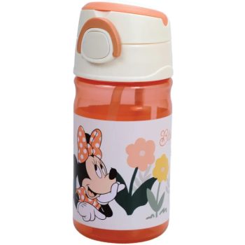 Disney Minnie Floral műanyag szívószálas kulacs akasztóval 350 ml   Disney Minnie Floral műanyag szívószálas kulacs akasztóval 350 ml