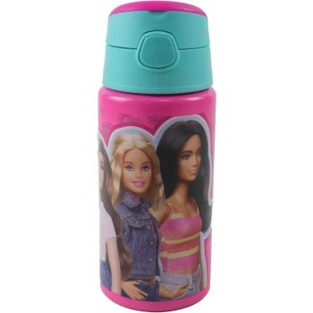 Barbie Love alumínium szívószálas kulacs akasztóval 500 ml   Barbie Love alumínium szívószálas kulacs akasztóval 500 ml
