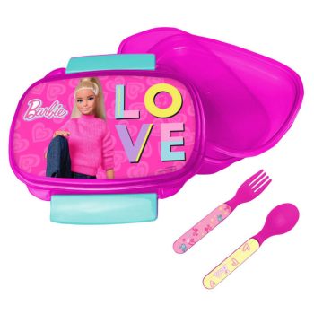 Barbie Love szendvicsdoboz + evőeszköz szett Barbie Love szendvicsdoboz + evőeszköz szett