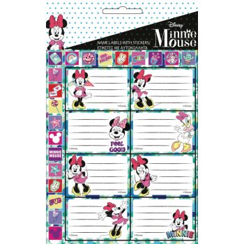 Disney Minnie Smiles füzetcímke matricával 16 db-os Disney Minnie Smiles füzetcímke matricával 16 db-os