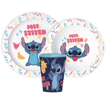 Disney Lilo és Stitch, A csillagkutya Just étkészlet, micro műanyag szett, pohárral 260 ml    Disney Lilo és Stitch, A csillagkutya Just étkészlet, micro műanyag szett, pohárral 260 ml