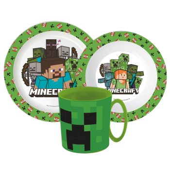 Minecraft Pixelcraft étkészlet, micro műanyag szett bögrével 390 ml    Minecraft Pixelcraft étkészlet, micro műanyag szett bögrével 390 ml