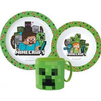 Minecraft Pixelcraft étkészlet, micro műanyag szett bögrével 265 ml    Minecraft Pixelcraft étkészlet, micro műanyag szett bögrével 265 ml