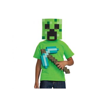 Minecraft Green csákány és maszk szett Minecraft Green csákány és maszk szett