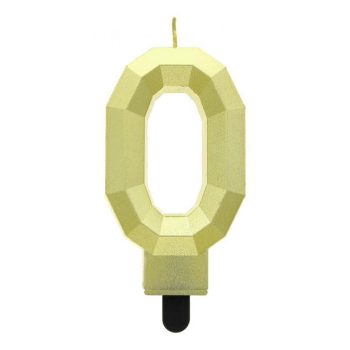 Arany 0-ás Diamond Metallic számgyertya, tortagyertya Arany 0-ás Diamond Metallic számgyertya, tortagyertya