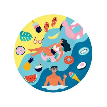 Nyár Beach papírtányér 6 db-os 18 cm Nyár Beach papírtányér 6 db-os 18 cm