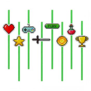 Játék Game On papír szívószál 8 db-os Játék Game On papír szívószál 8 db-os