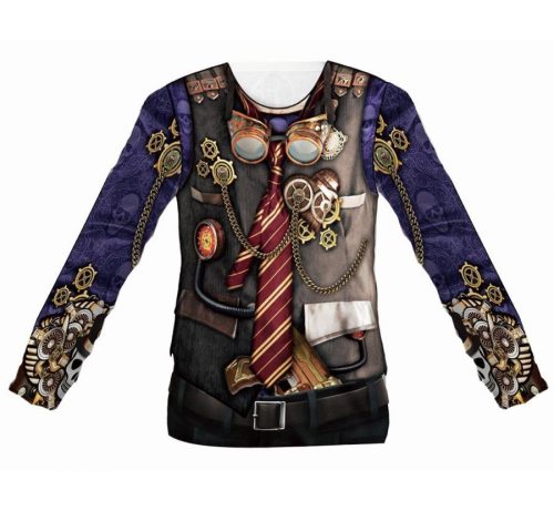 Kalóz Skull 3D férfi póló, felső M