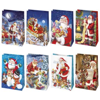 Karácsonyi Wishes papír ajándéktasak, ajándékzacskó 16x24x7 cm   Karácsonyi Wishes papír ajándéktasak, ajándékzacskó 16x24x7 cm