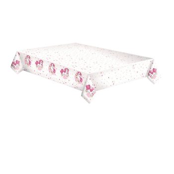 Unikornis Pink Heart papír asztalterítő 120x180 cm